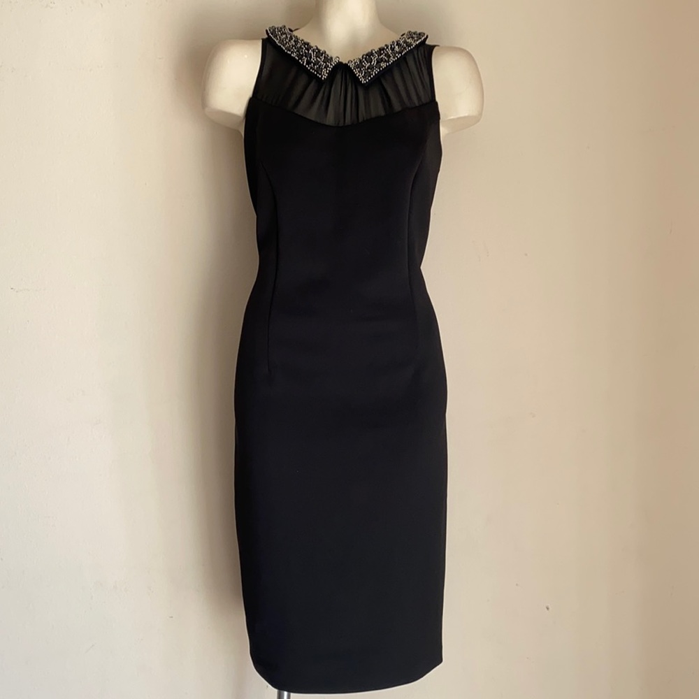 SLNY black embellished dress size 8 NWT $119